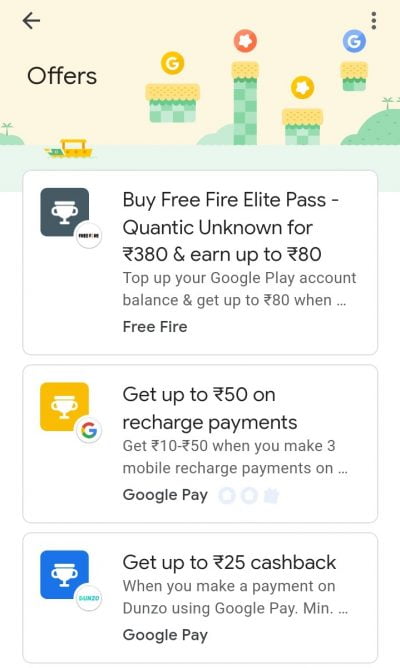 Google Pay Offers