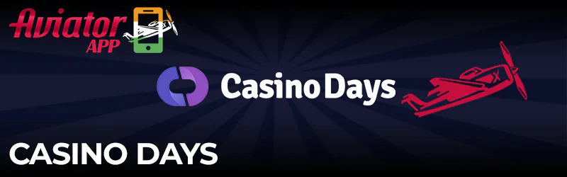 Aviator game in Casino Days app