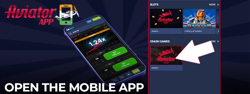 Launch the Aviator game from the mobile app